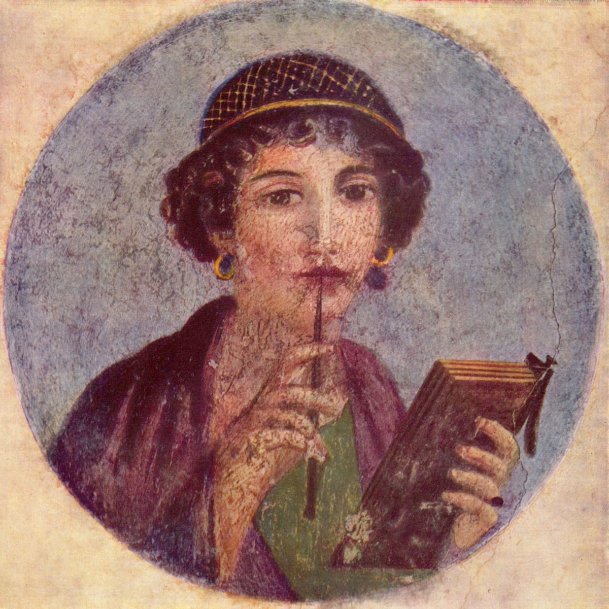 Sappho of Pompeii fresco